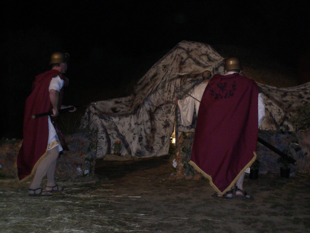 An Angel Rolls Away the Stone from Jesus' Tomb